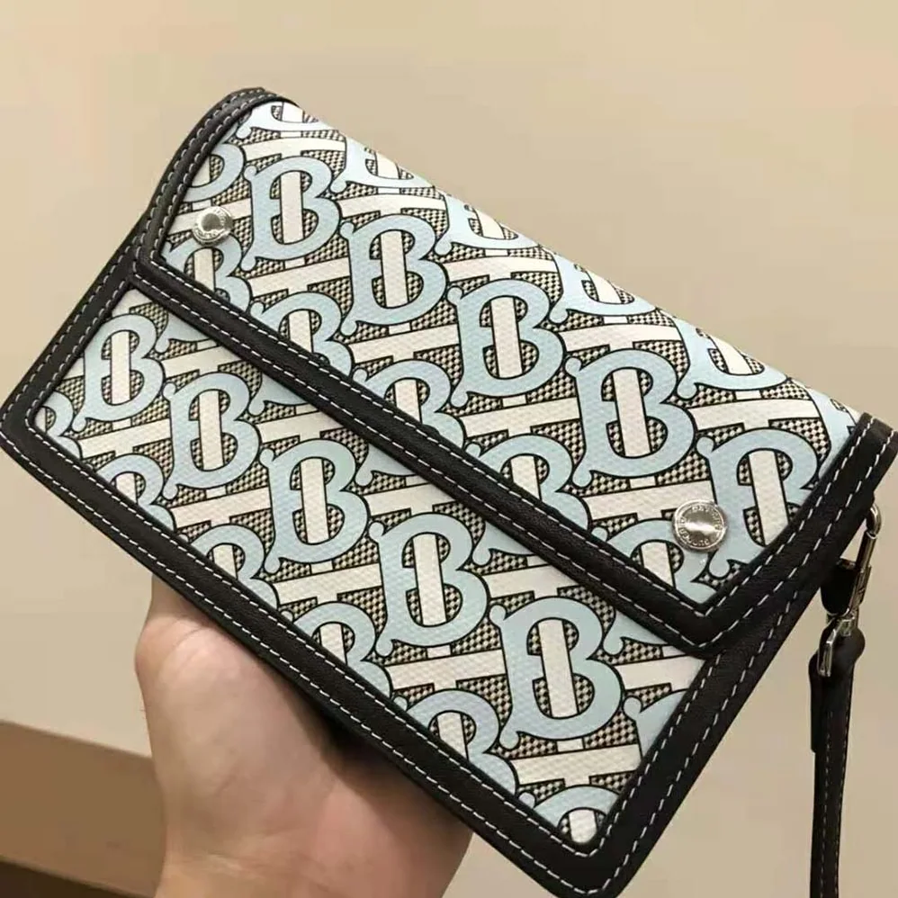 Burberry Monogram Print Canvas and Leather Crossbody Bag for Men