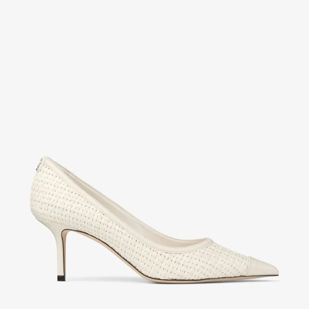 Jimmy Choo Love 65 Raffia And Leather Pumps Latte LOVE65JVZ Jimmy Choo Love 65 Raffia And Leather Pumps Latte LOVE65JVZ