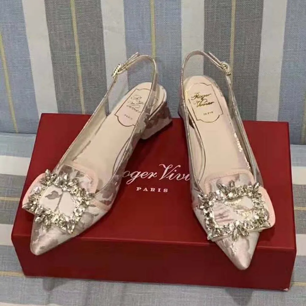 Roger Vivier Broche Vivier Sling Back Pumps for Women in Sandy