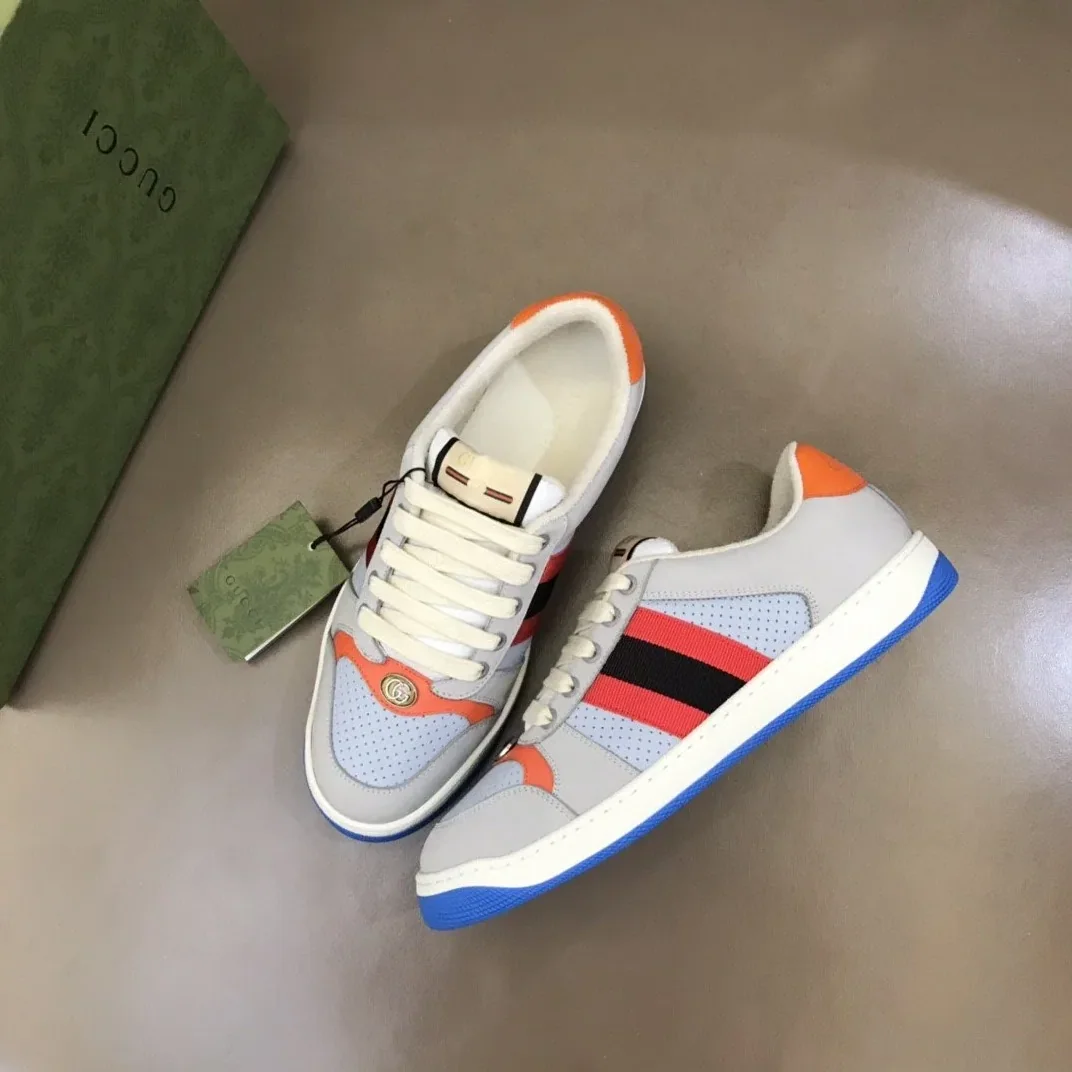 Gucci Gray Screener Sneakers GG Shoes 0YIA0 Gucci Gray Screener Sneakers GG Shoes 0YIA0