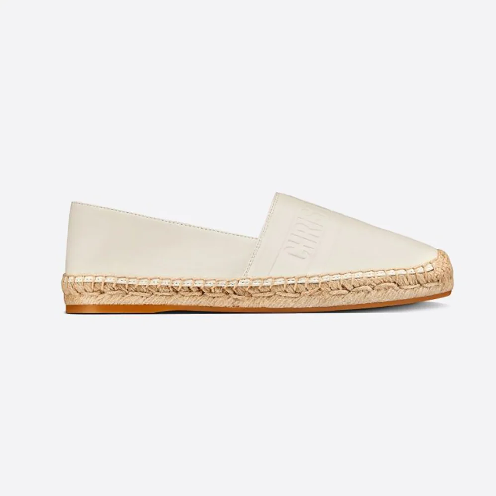 Dior Dior Granville Espadrille White Embossed Lambskin for Women Dior Dior Granville Espadrille White Embossed Lambskin for Women