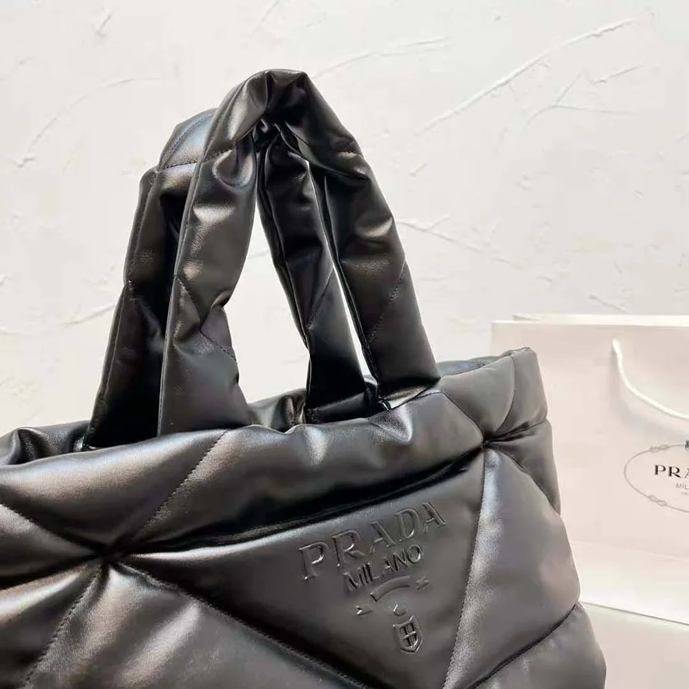 Prada Padded Nappa Tote Bag for Women in Black