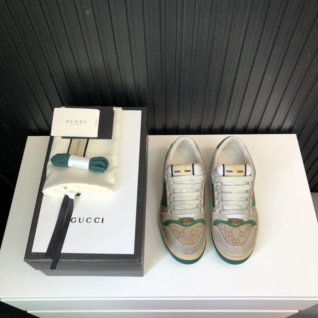 Gucci GG Screener Distressed Green Orange for Women Gucci GG Screener Distressed Green Orange for Women