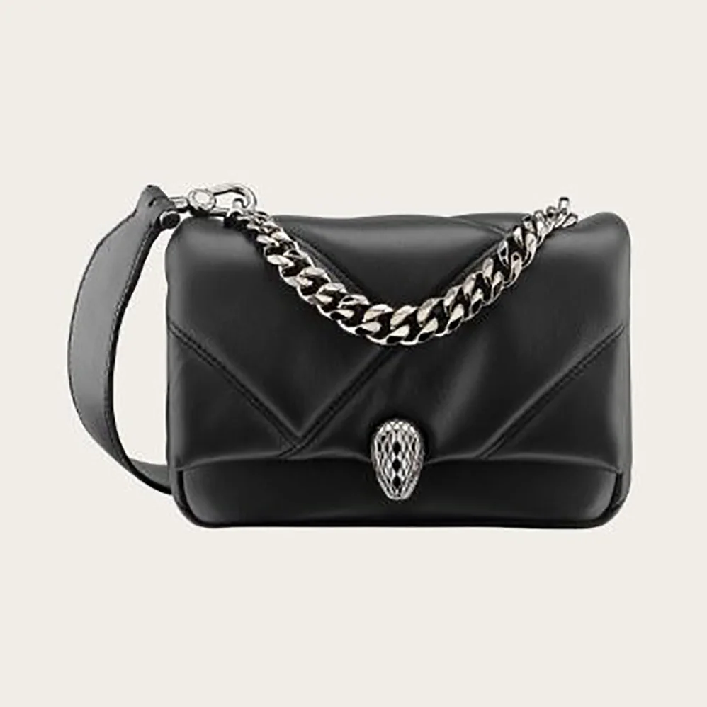 Bvlgari Serpenti Cabochon Crossbody Mini Bag for Women in Black Bvlgari Serpenti Cabochon Crossbody Mini Bag for Women in Black