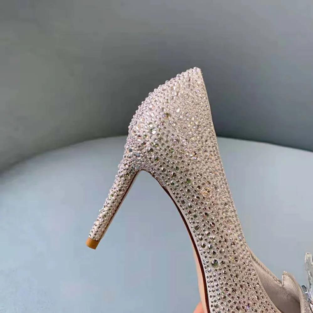 Jimmy Choo Avril Crystal Covered Pointy Toe Pumps for Women