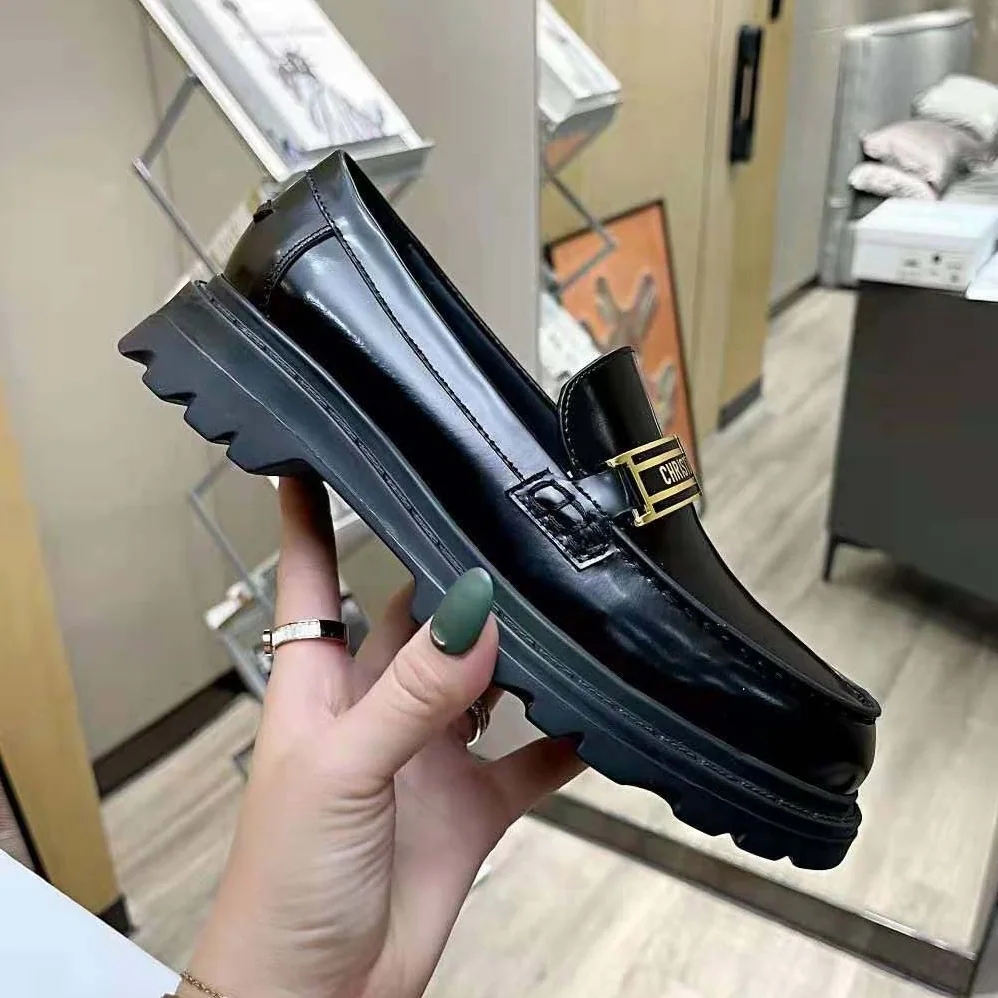 Dior Code Loafer Black Brushed Calfskin for Women Dior Code Loafer Black Brushed Calfskin for Women