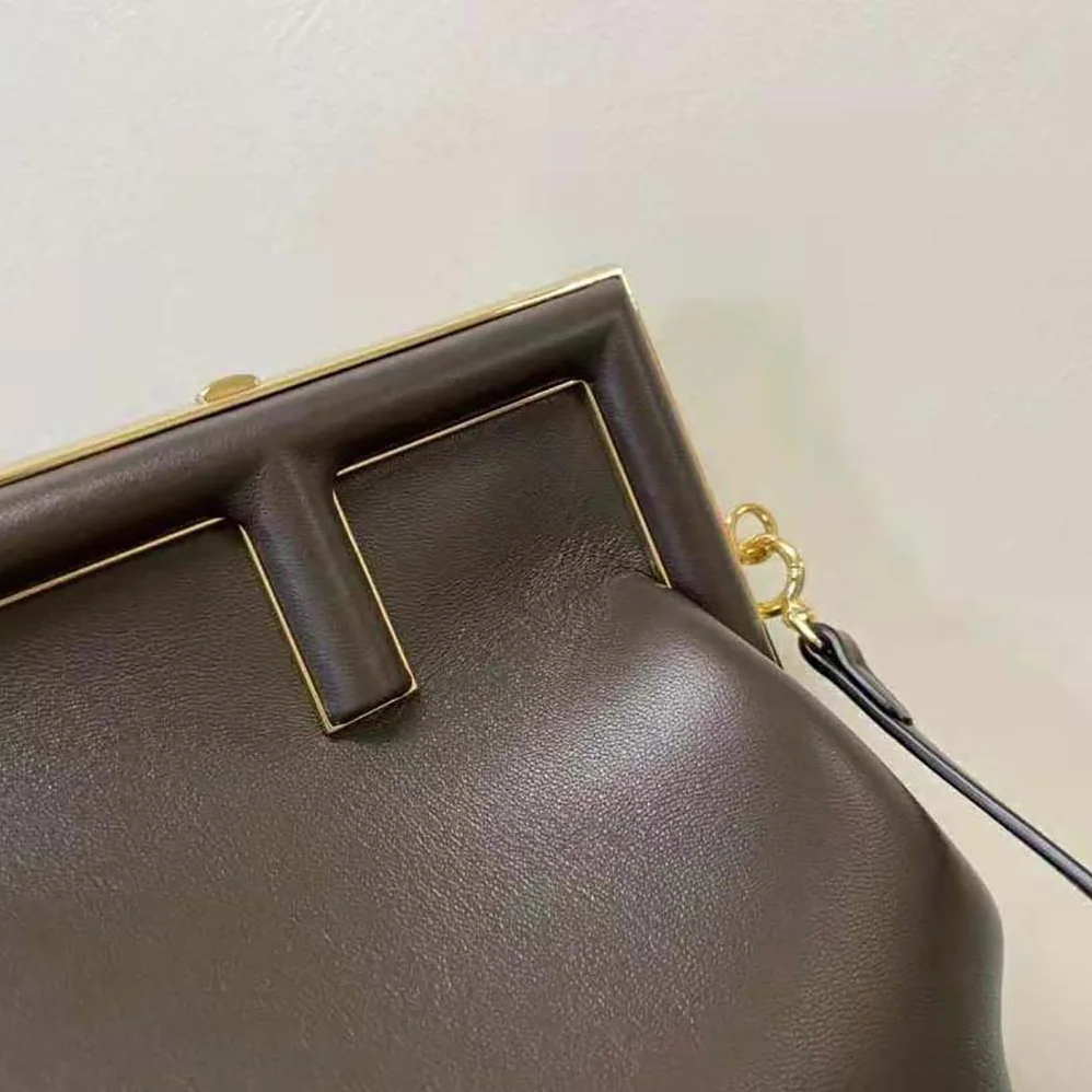 Fendi First Small Dark Brown Leather Bag for Women