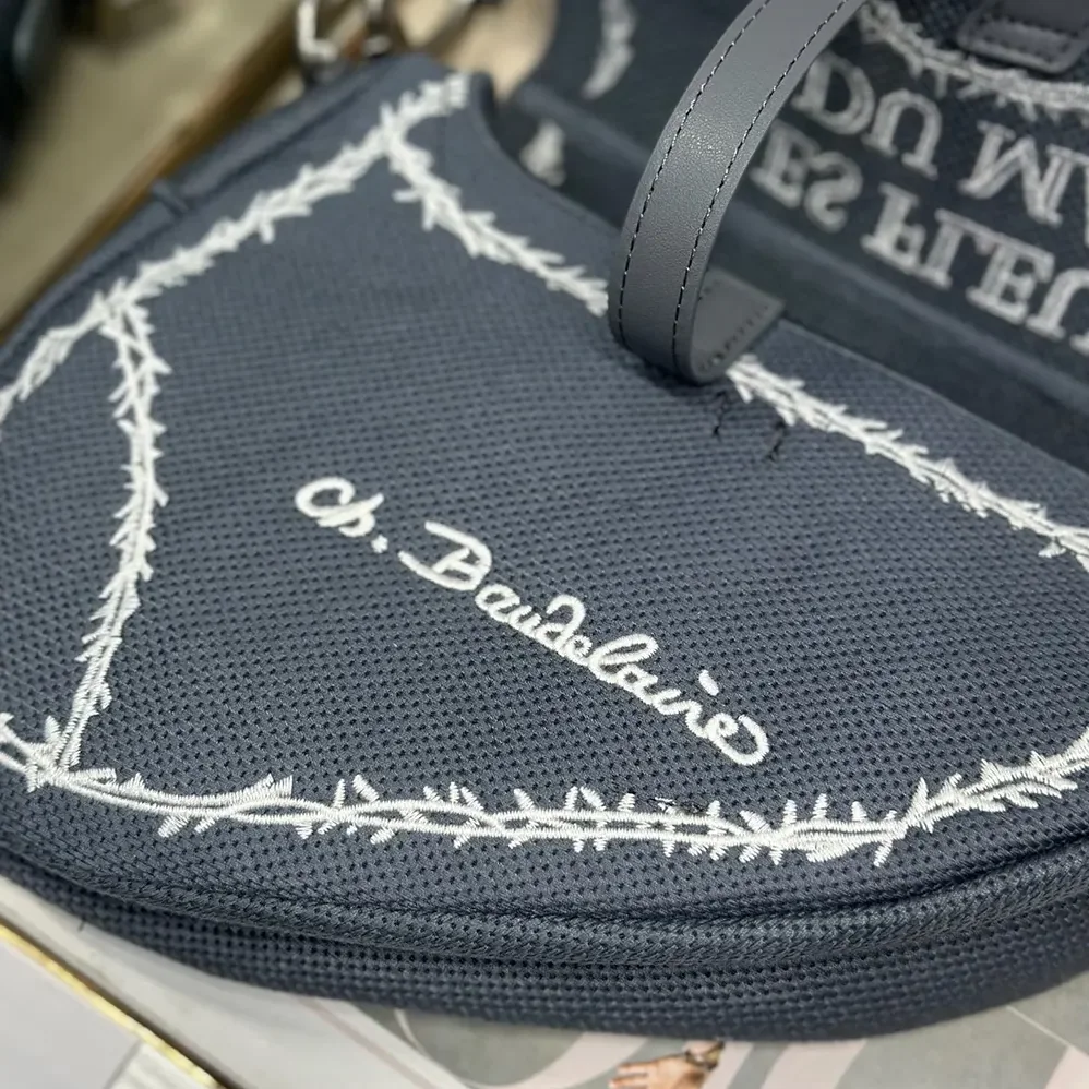Dior Saddle Bag with Strap Blue and White Book Cover Embroidery for Women Dior Saddle Bag with Strap Blue and White Book Cover Embroidery for Women