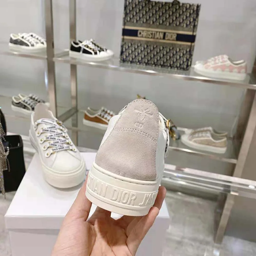 Dior Walk N Dior Sneaker White Canvas and Suede Calfskin for Women Dior Walk N Dior Sneaker White Canvas and Suede Calfskin for Women