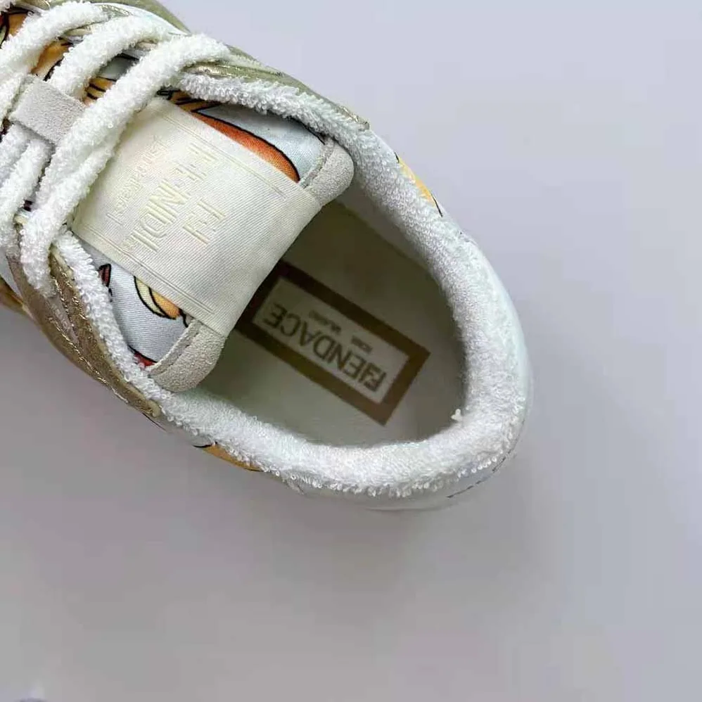 Fendi Match Fendace Beige Suede Low for Unisex in Tops Fendi Match Fendace Beige Suede Low for Unisex in Tops
