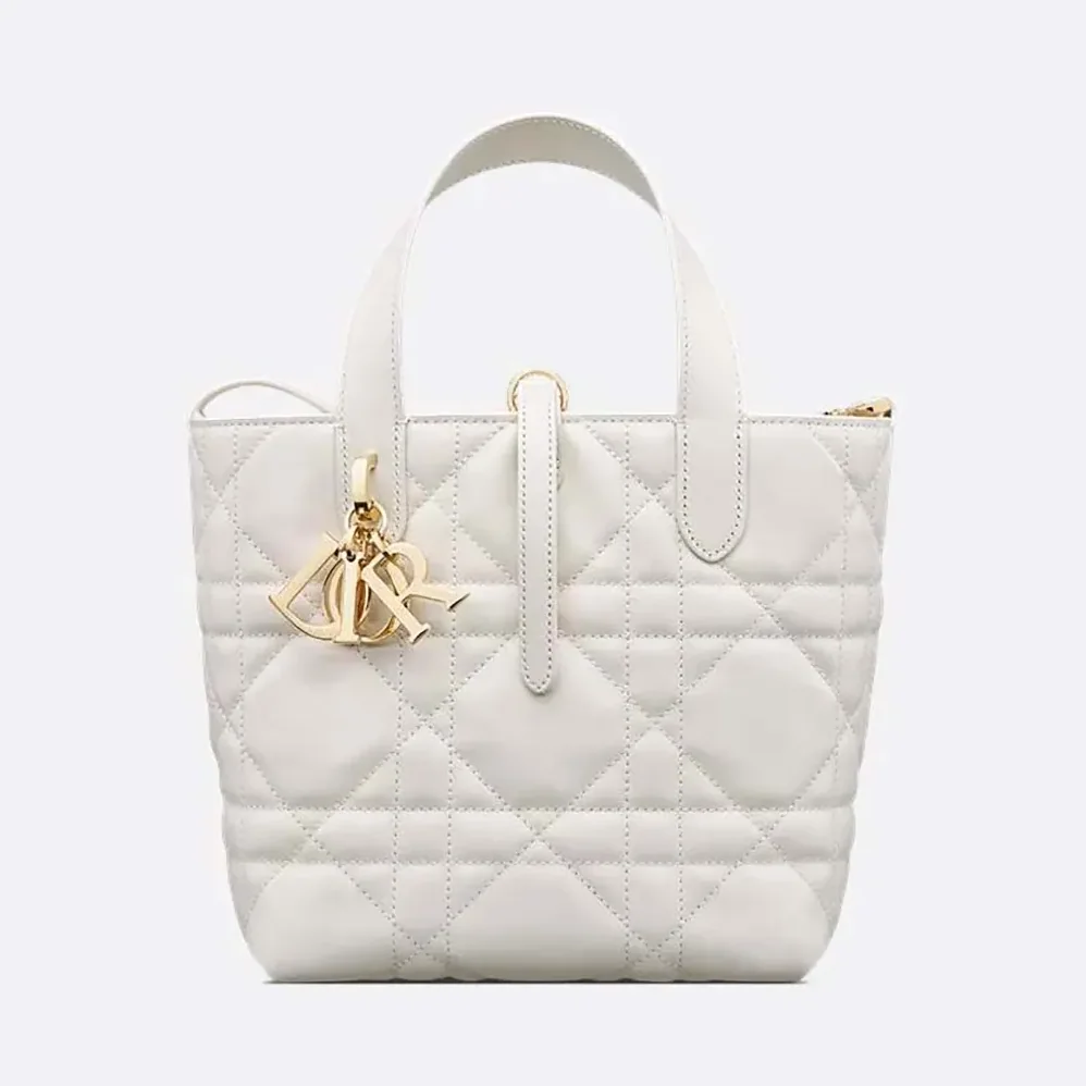 Dior Small Dior Toujours Vertical Tote Bag Latte Macrocannage Calfskin for Women Dior Small Dior Toujours Vertical Tote Bag Latte Macrocannage Calfskin for Women