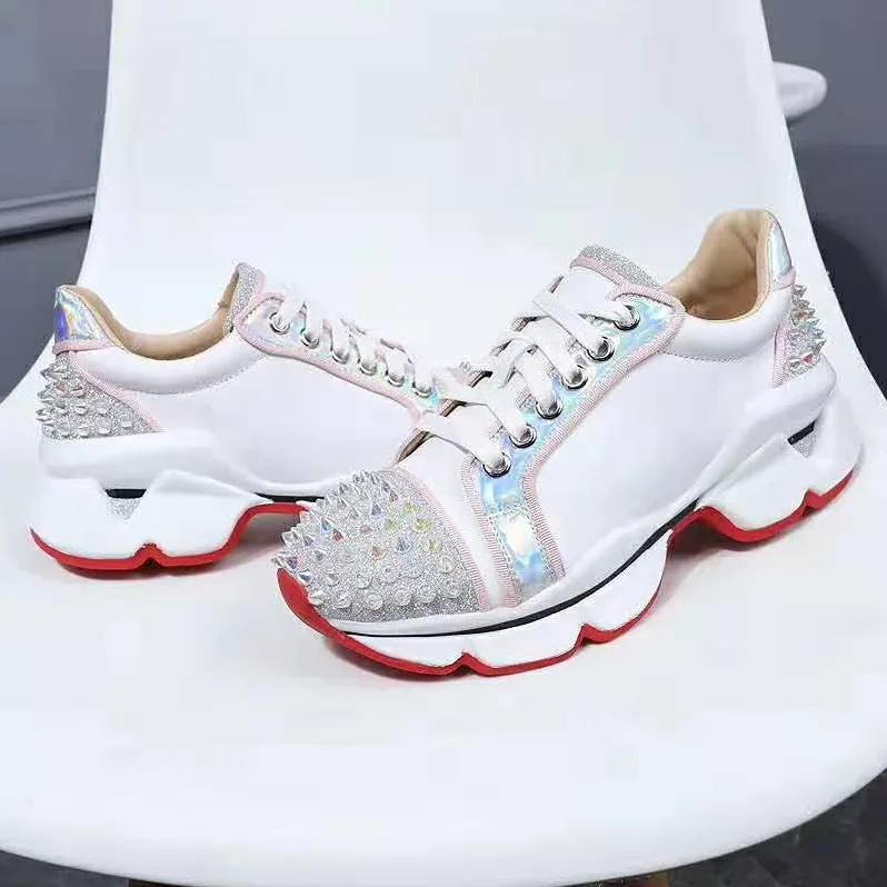 Christian Louboutin Shoes Vrs 2018 Sneakers for Women in White Christian Louboutin Shoes Vrs 2018 Sneakers for Women in White