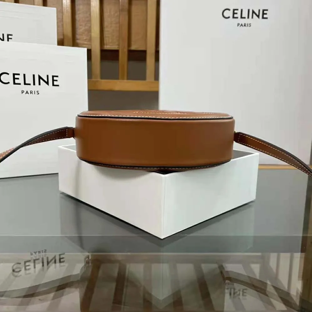 Celine Crossbody Oval Purse in Smooth Calfskin for Women in Brown