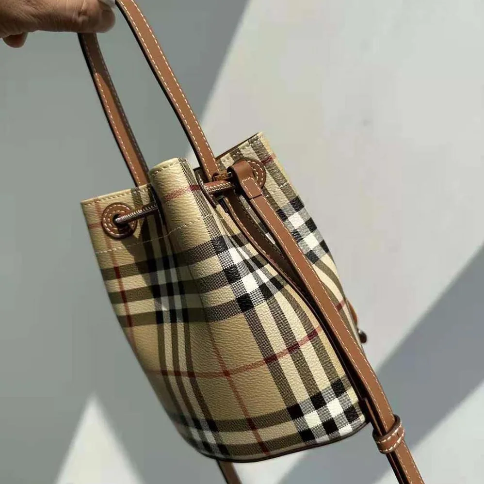 Burberry Mini TB Bucket Bag for Women in Brown Burberry Mini TB Bucket Bag for Women in Brown