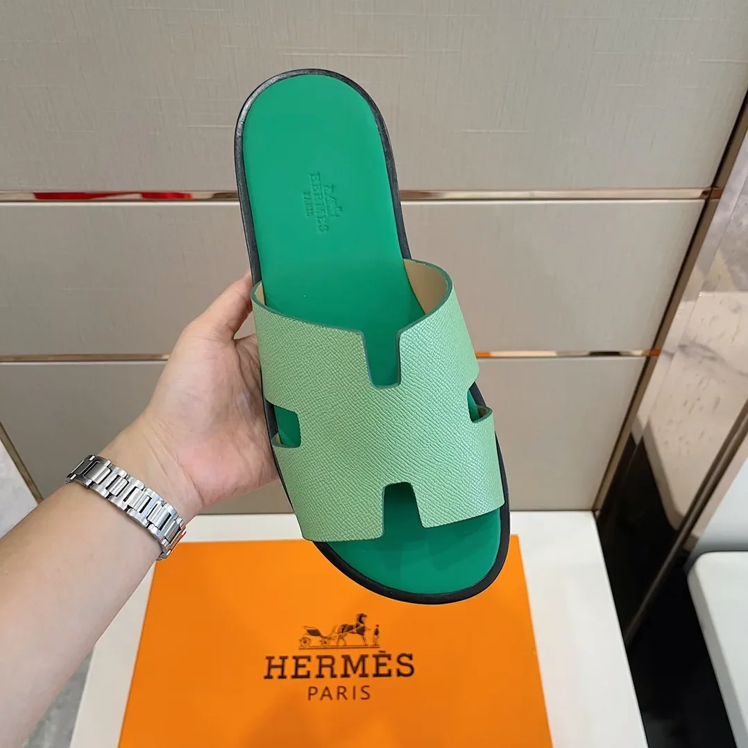 Hermes Izmir Sandals Green Hermes Izmir Sandals Green