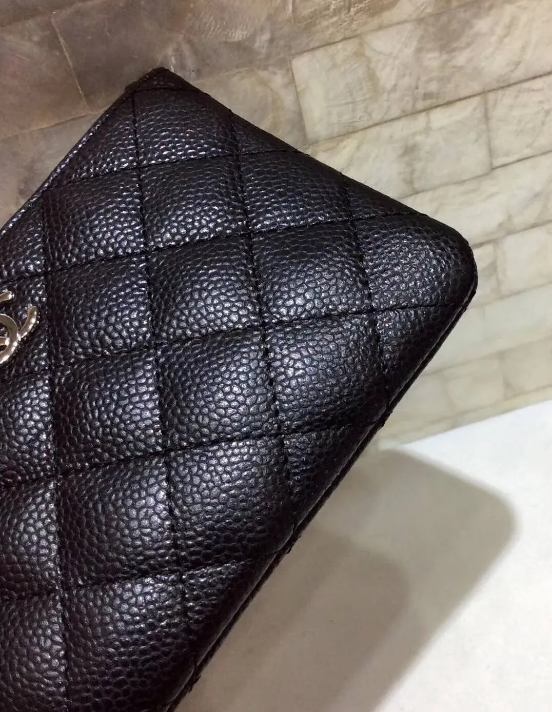 Chanel CO-CO Classic Mini Pouch Wallet in Silver Toned Hardware Black