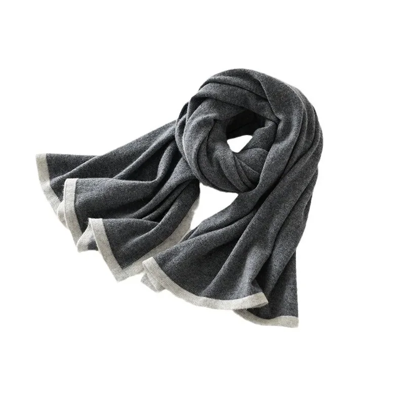 Universal Color Blocked Knitted Jacquard Western in style Cashmere Scarf