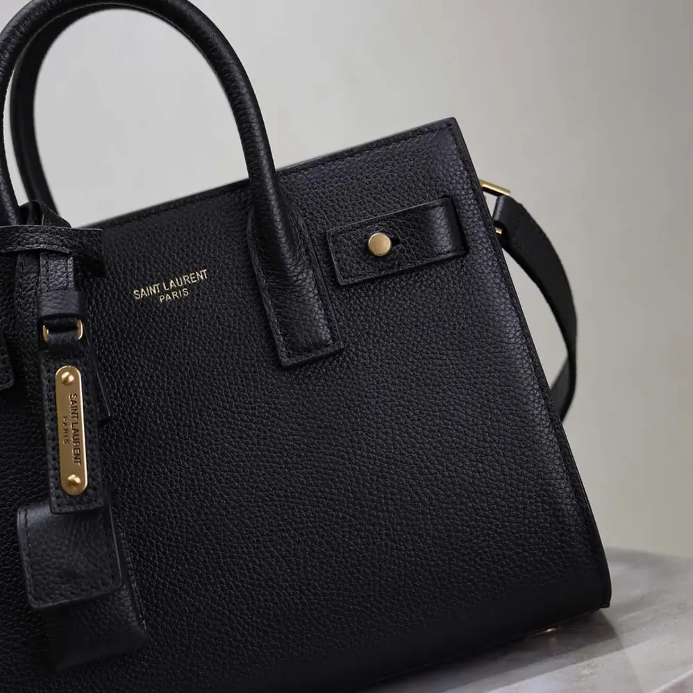 Saint Laurent YSL Nano Sac De Jour In Supple Grained Leather for Women in Black Saint Laurent YSL Nano Sac De Jour In Supple Grained Leather for Women in Black