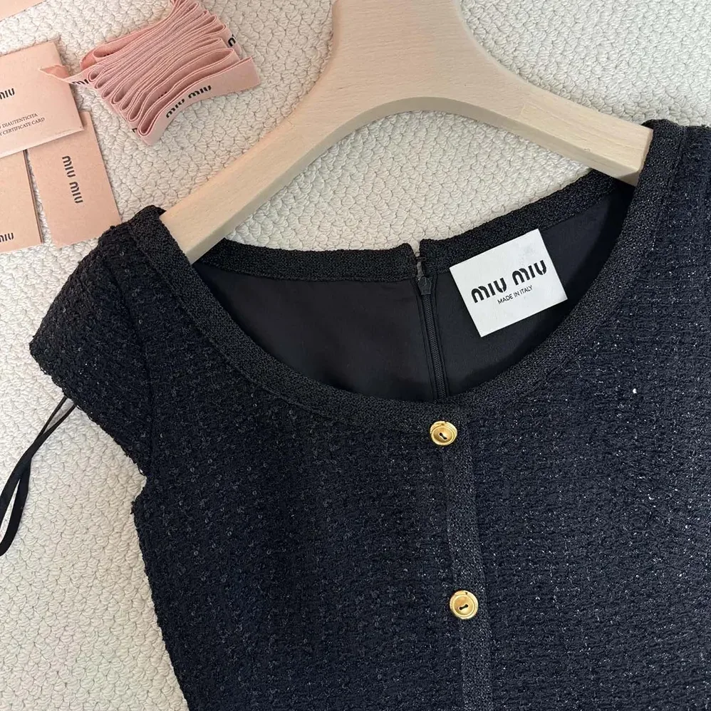 Miu Miu Lamé Bouclé Dress for Women Miu Miu Lamé Bouclé Dress for Women
