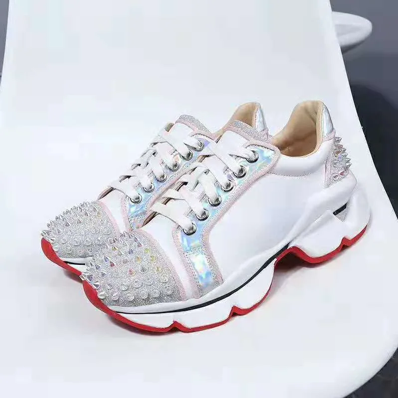 Christian Louboutin Shoes Vrs 2018 Sneakers for Women in White Christian Louboutin Shoes Vrs 2018 Sneakers for Women in White