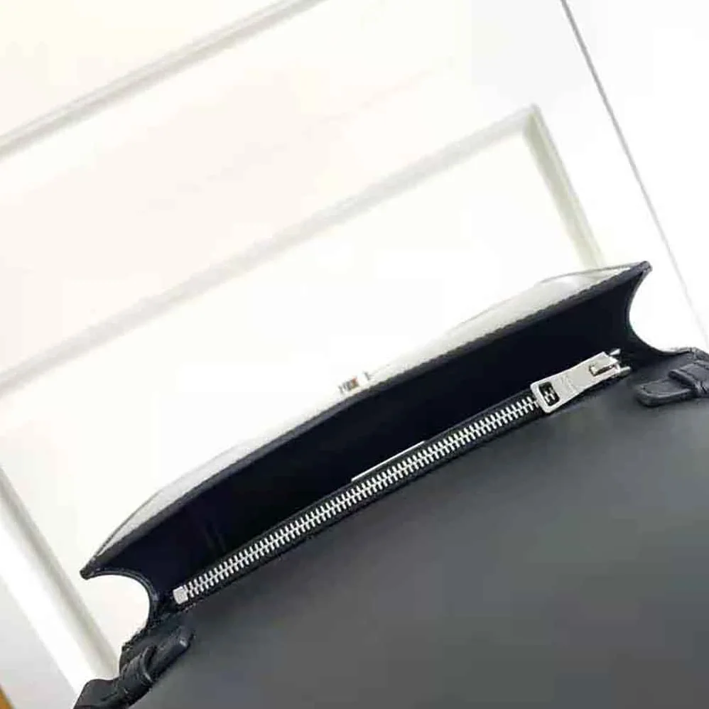 Prada Brushed Leather Shoulder Bag for Women in Black