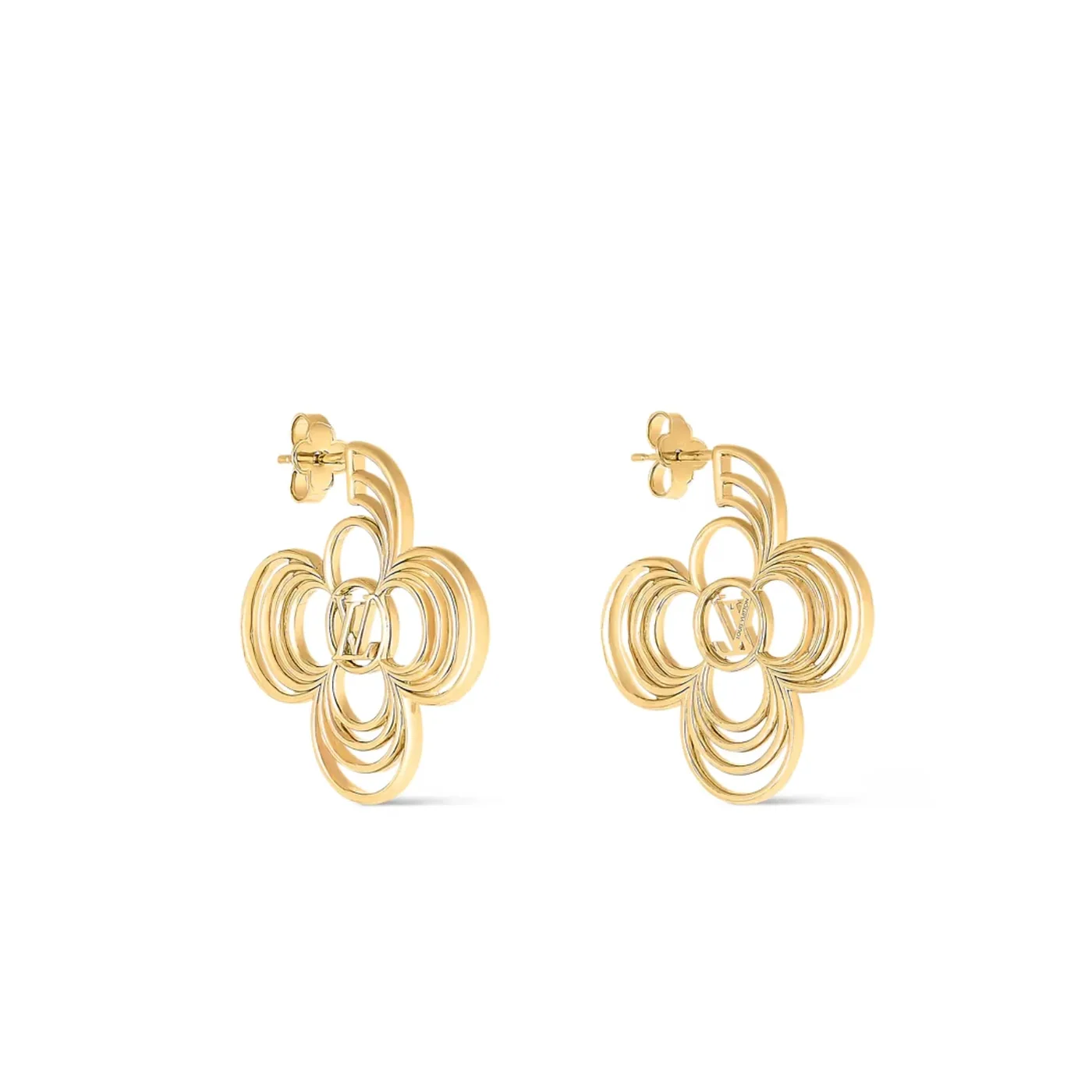 Louis Vuitton LV Breeze Earrings Gold in Toned Louis Vuitton LV Breeze Earrings Gold in Toned