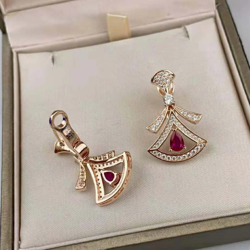 Bvlgari DIVAS' DREAM 18 KT Rose Gold Openwork Earrings for Women