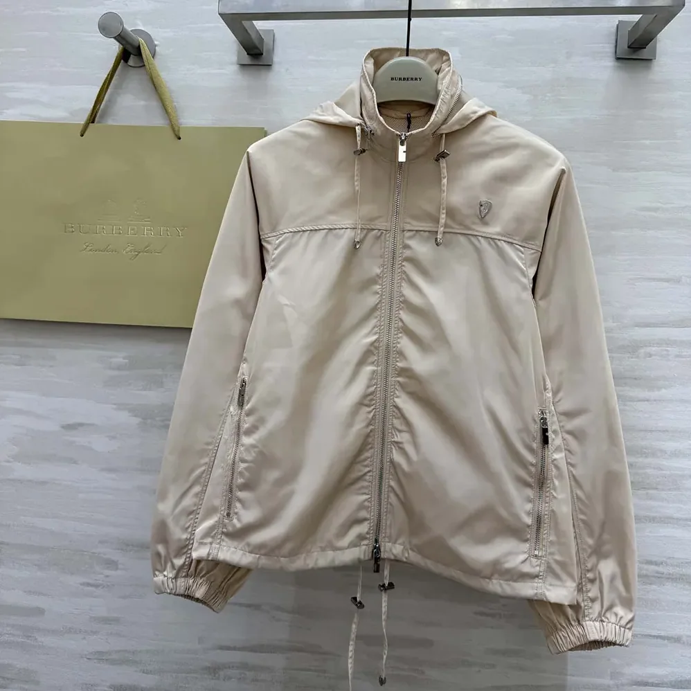 Burberry Nylon Cotton Jacket for Men in Pink