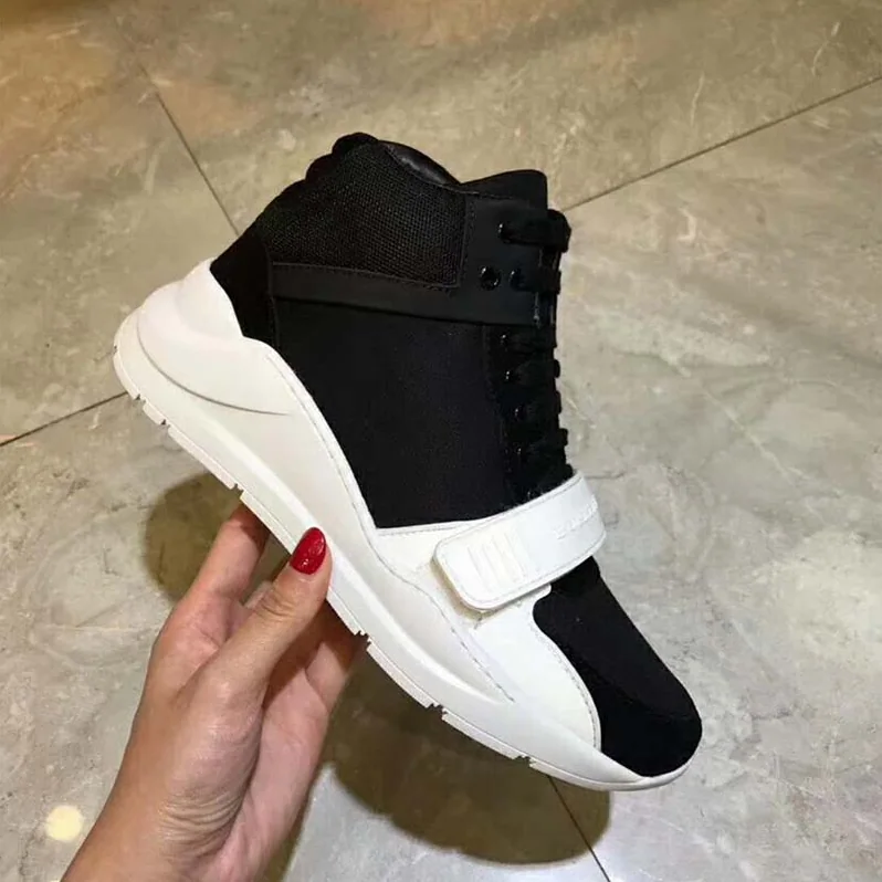 Burberry Shoes Suede and Neoprene High-Top Sneakers for Unisex in Black