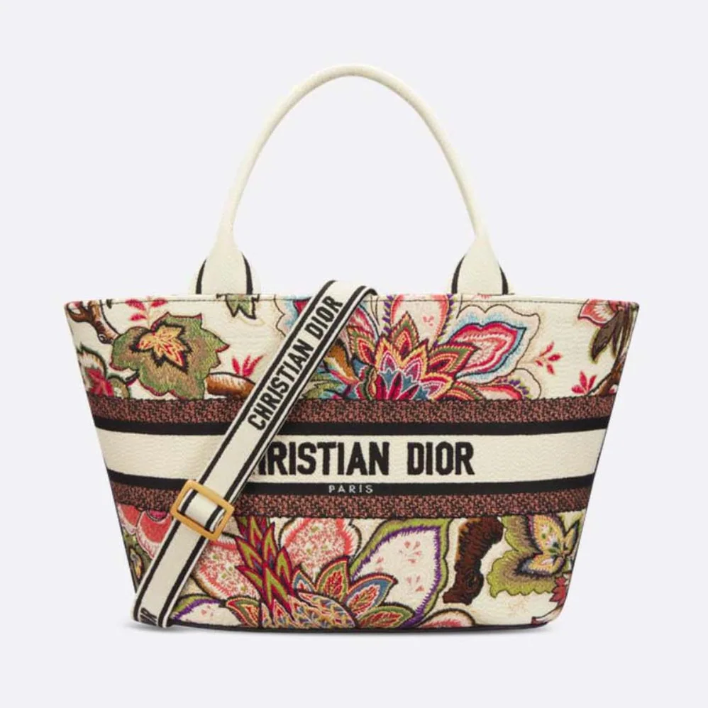 Dior Hat Basket Bag Natural Multicolor Albero della Vita Embroidery for Women Dior Hat Basket Bag Natural Multicolor Albero della Vita Embroidery for Women