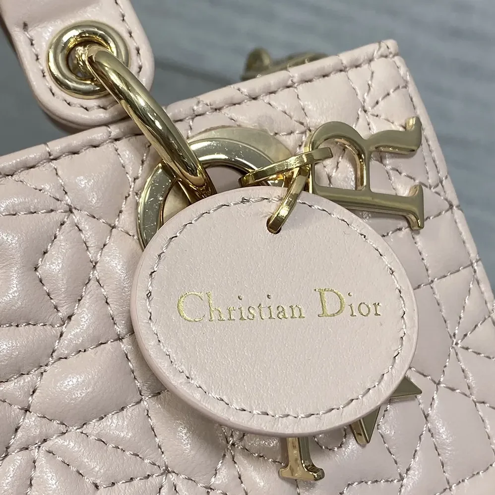 Dior Lady D-Joy Micro Bag Pink Cannage Lambskin with Star Motif for Women Dior Lady D-Joy Micro Bag Pink Cannage Lambskin with Star Motif for Women