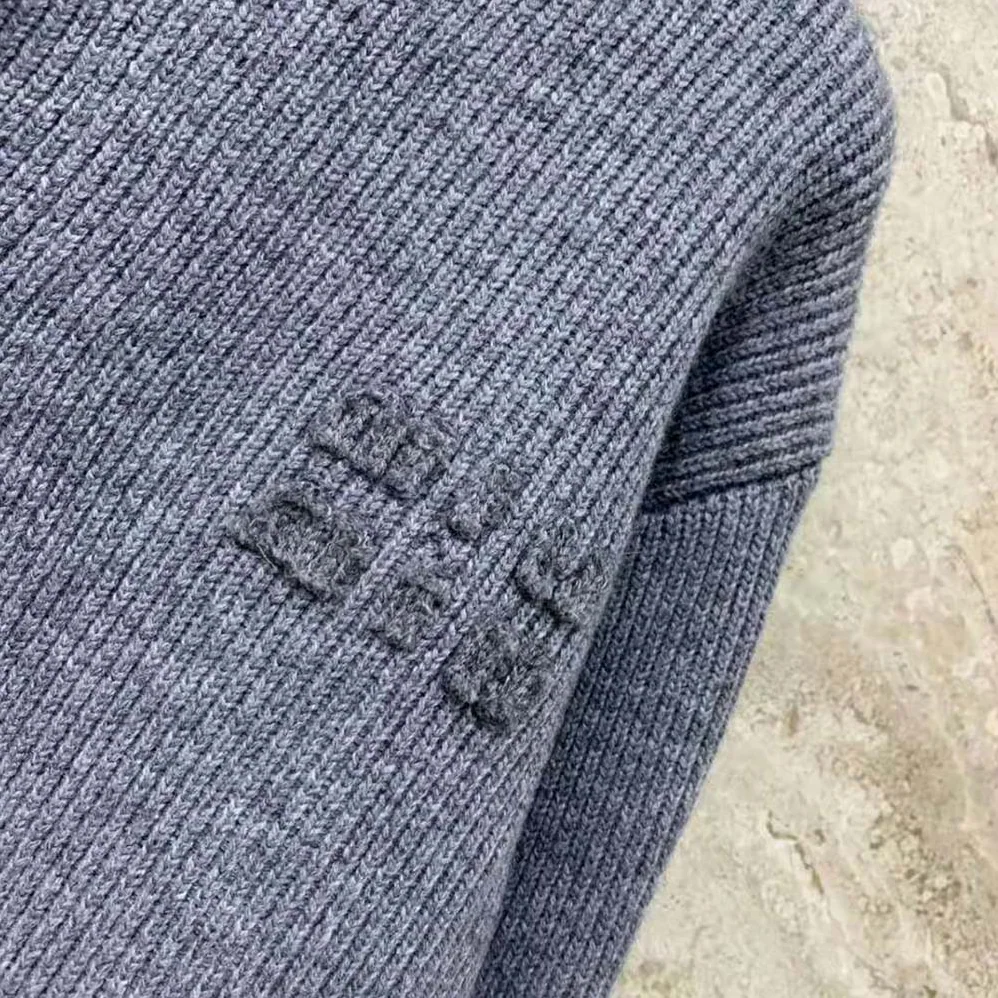 Miu Miu Wool and Nylon Knit Cardigan for Women in Silver