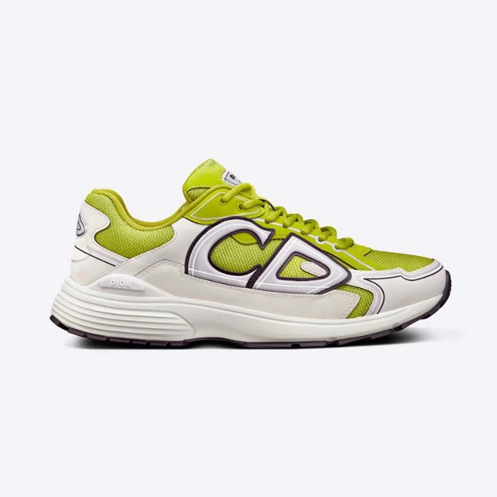 Dior B30 Sneaker Yellow Mesh and White Technical Fabric for Men