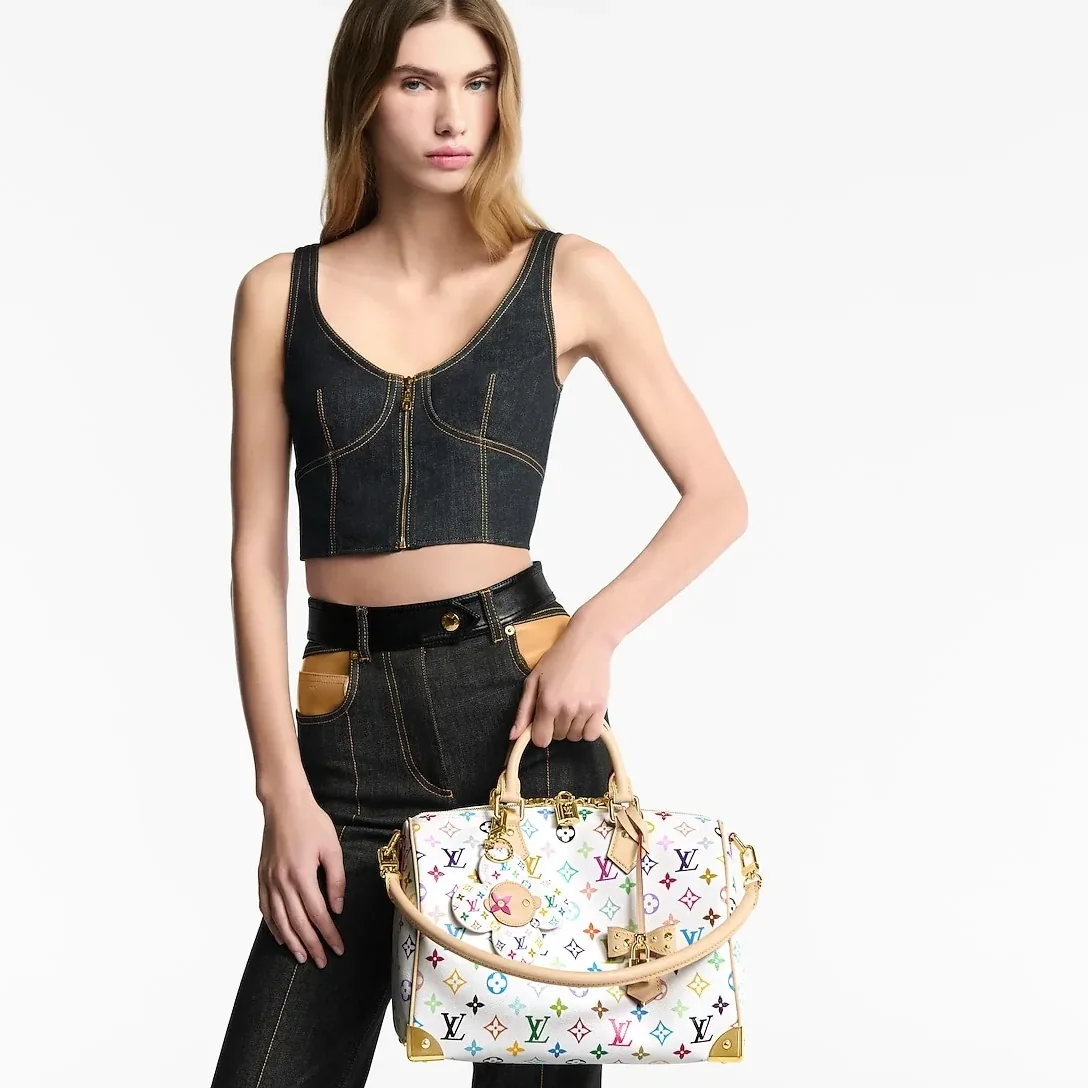 Louis Vuitton LV x TM Vivienne Head Bag Charm Multicolored Gold Hardware