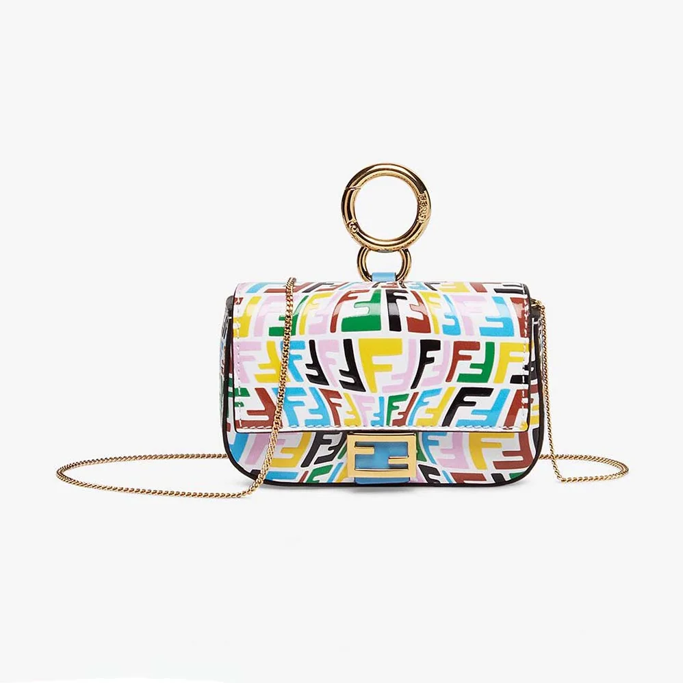 Fendi Nano Baguette Charm Multicolor Leather Charm for Women Fendi Nano Baguette Charm Multicolor Leather Charm for Women