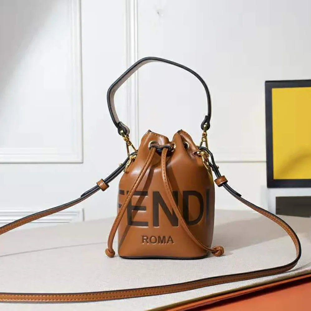 Fendi Mon Tresor Leather Mini Bag for Women in Brown