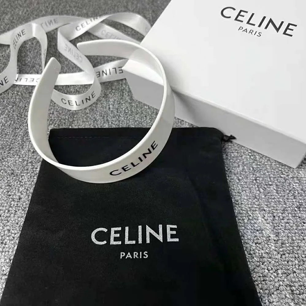 Celine Monochroms Celine Headband in Acetate for Women in White