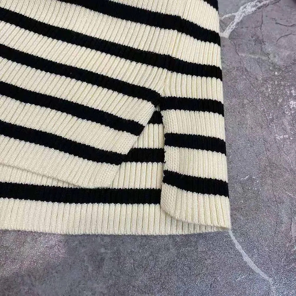 Dior Mariniere Sweater with Removable Collar for Women