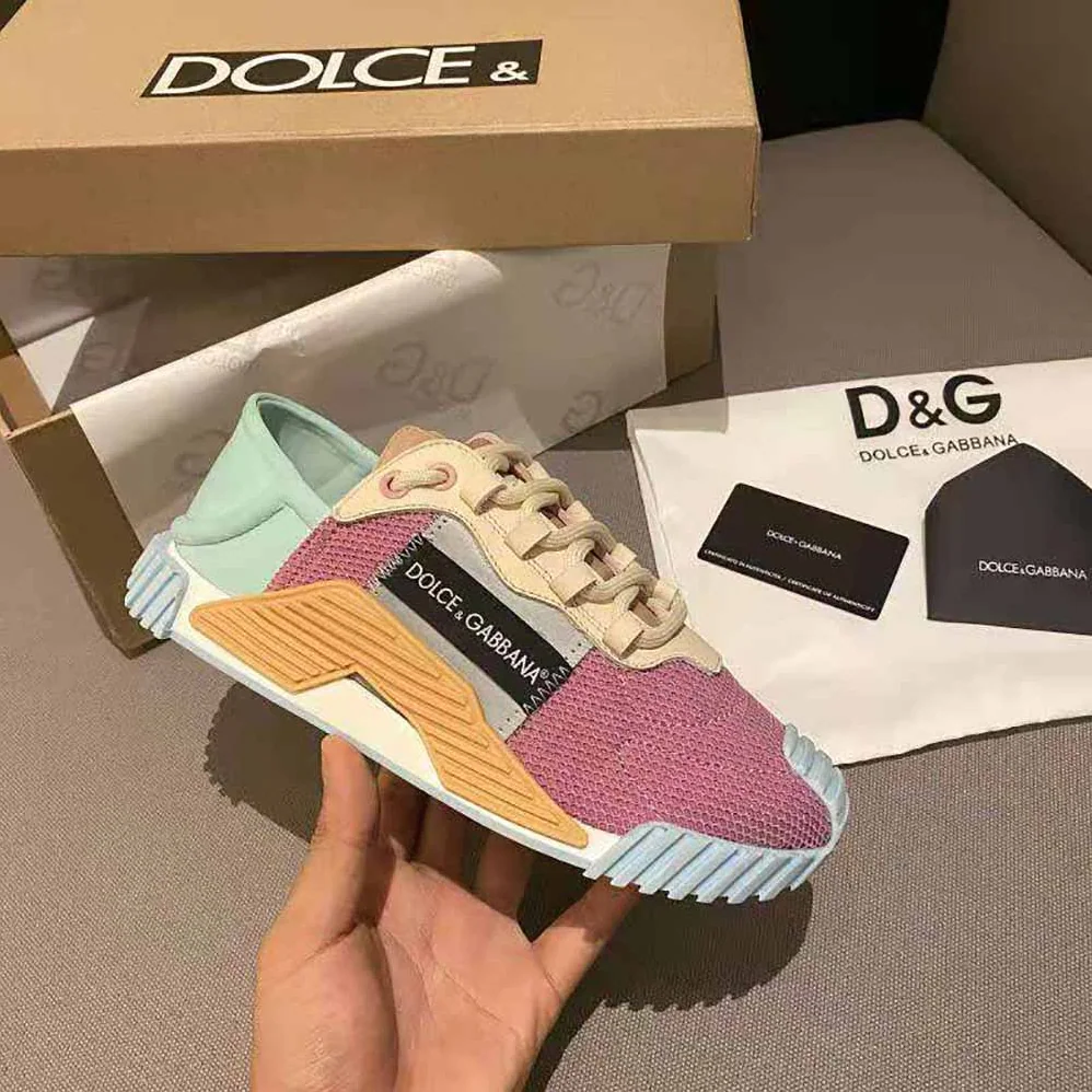 Dolce Gabbana D&G Ns1 Slip on Sneakers in Mixed Materials for Women in Aqua Dolce Gabbana D&G Ns1 Slip on Sneakers in Mixed Materials for Women in Aqua