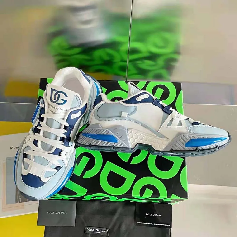 Dolce Gabbana D&G Mixed-Material Airmaster Sneakers for Unisex in Blue