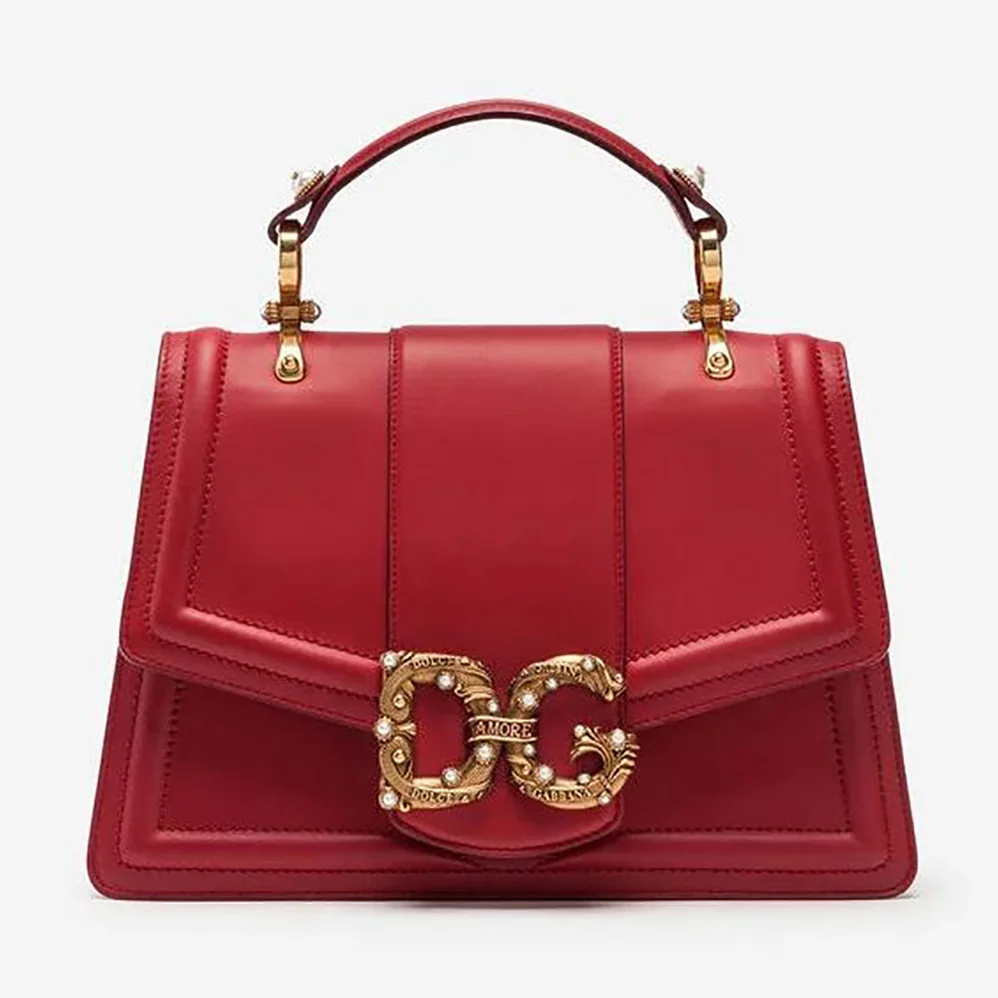 Dolce Gabbana D&G Amore Bag in Calfskin Leather for Women in Red Dolce Gabbana D&G Amore Bag in Calfskin Leather for Women in Red
