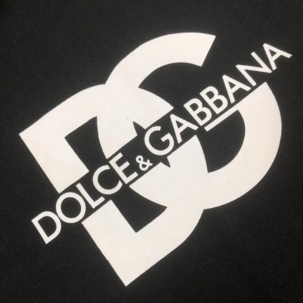 Dolce Gabbana D&G Short-sleeved T-shirt with DG Logo Print for Men in Black