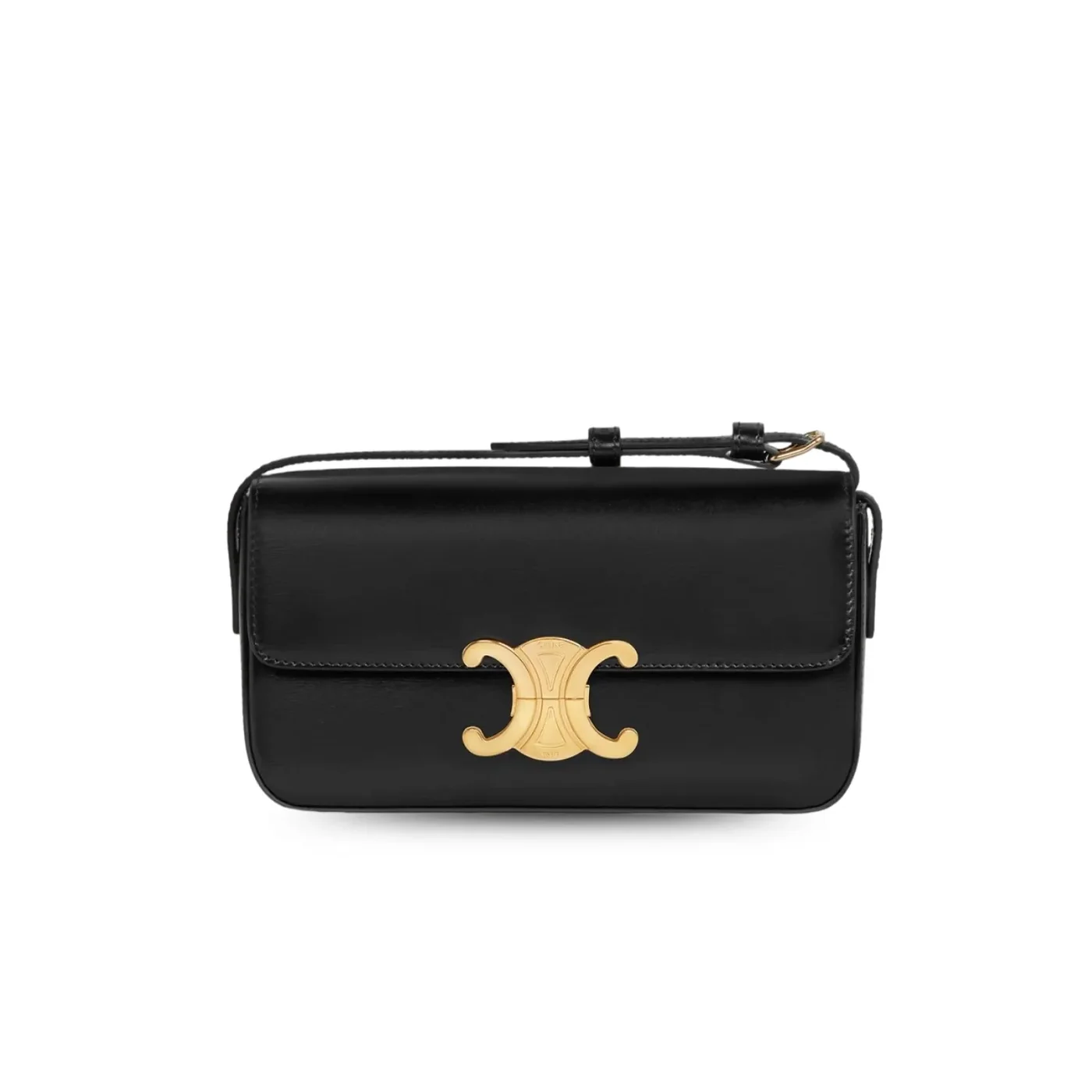 Triomphe Shoulder Bag In Shiny Black / .38NO Triomphe Shoulder Bag In Shiny Black / .38NO