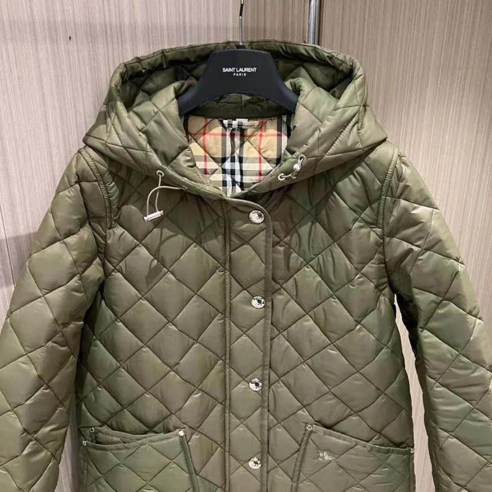 Burberry Quilted Nylon Hooded Coat for Women Burberry Quilted Nylon Hooded Coat for Women