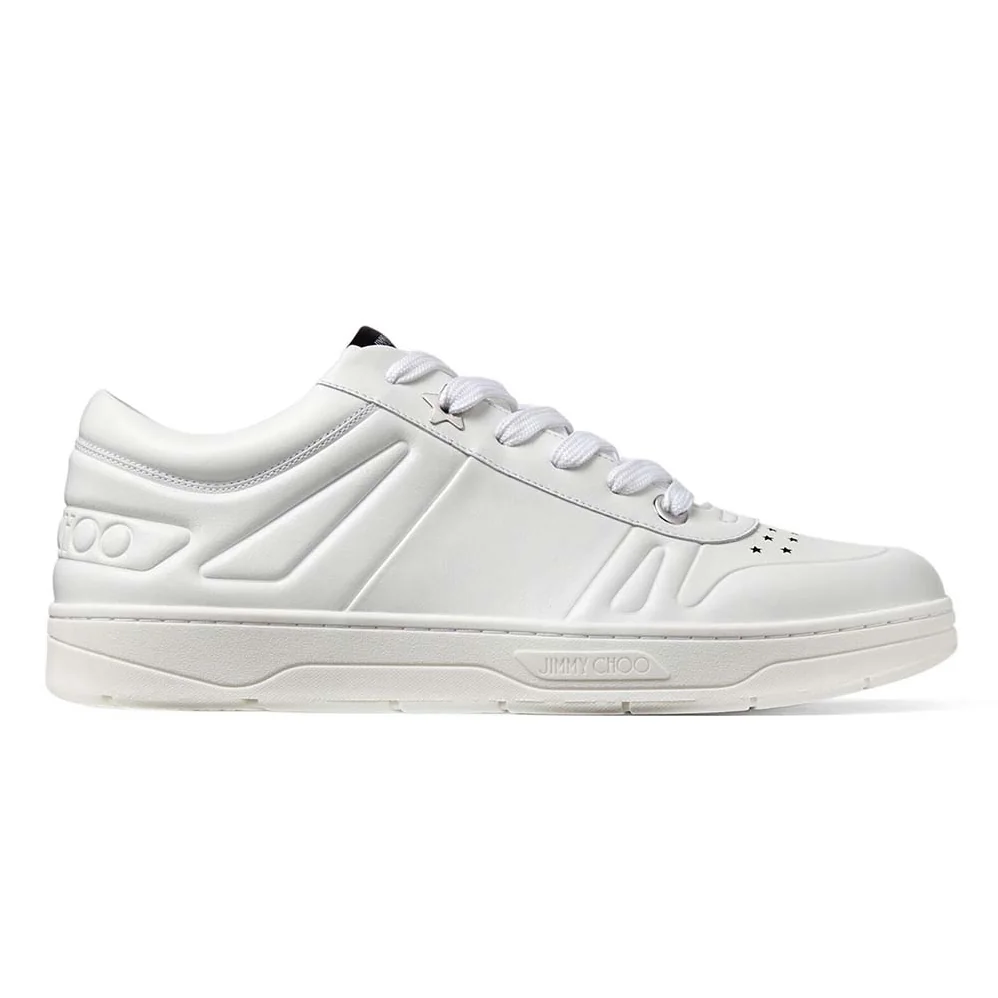 Jimmy Choo Hawaii/M White Calf Leather Lace for Men in Up Trainers