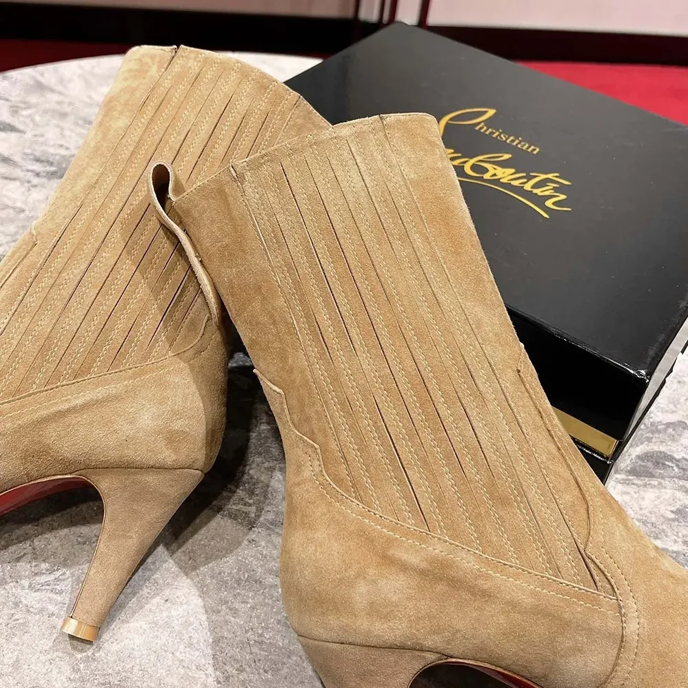 Christian Louboutin Santigag 85 mm Low Boots Veau Velours for Women