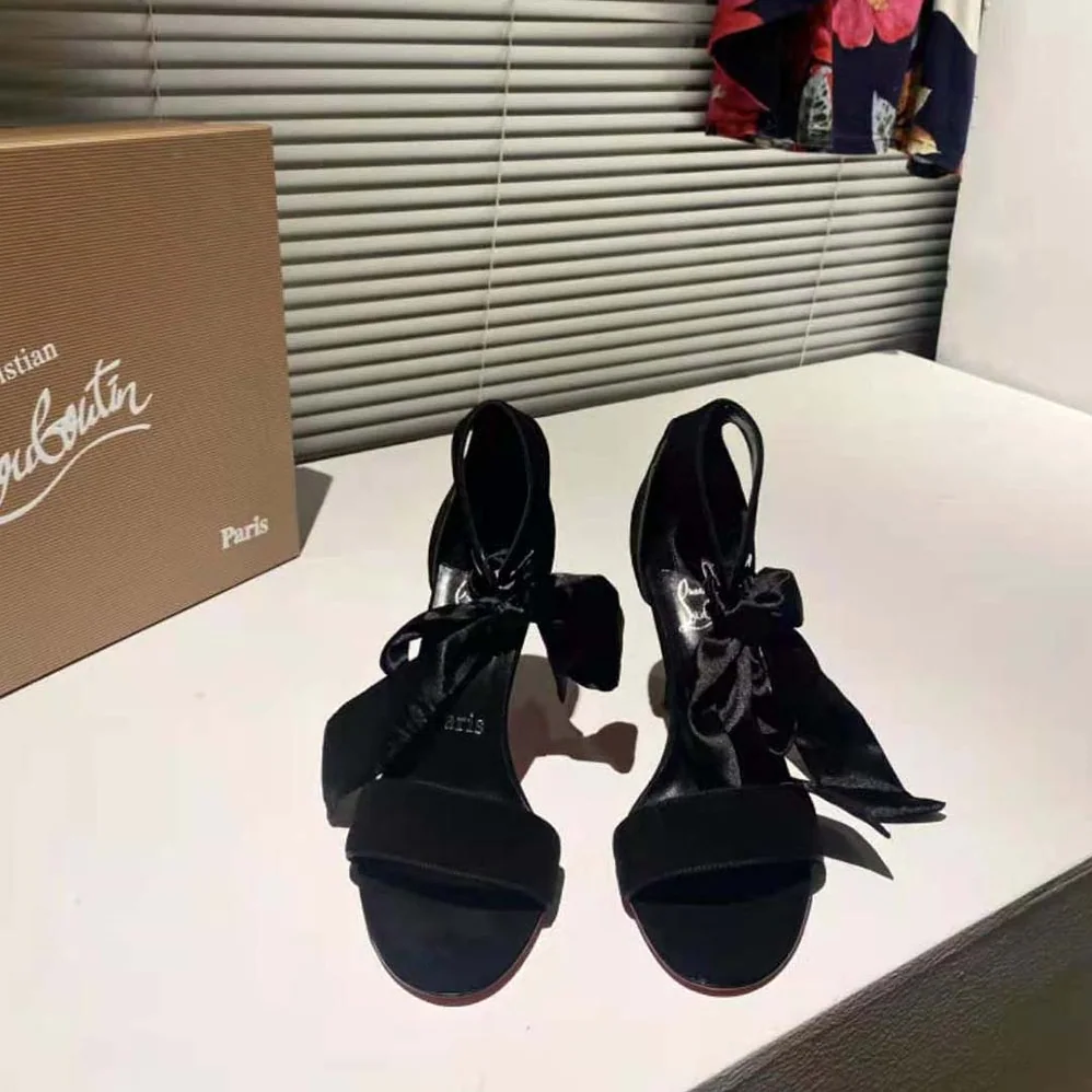 Christian Louboutin Torrida 100 mm Heel Height for Women in Black Christian Louboutin Torrida 100 mm Heel Height for Women in Black
