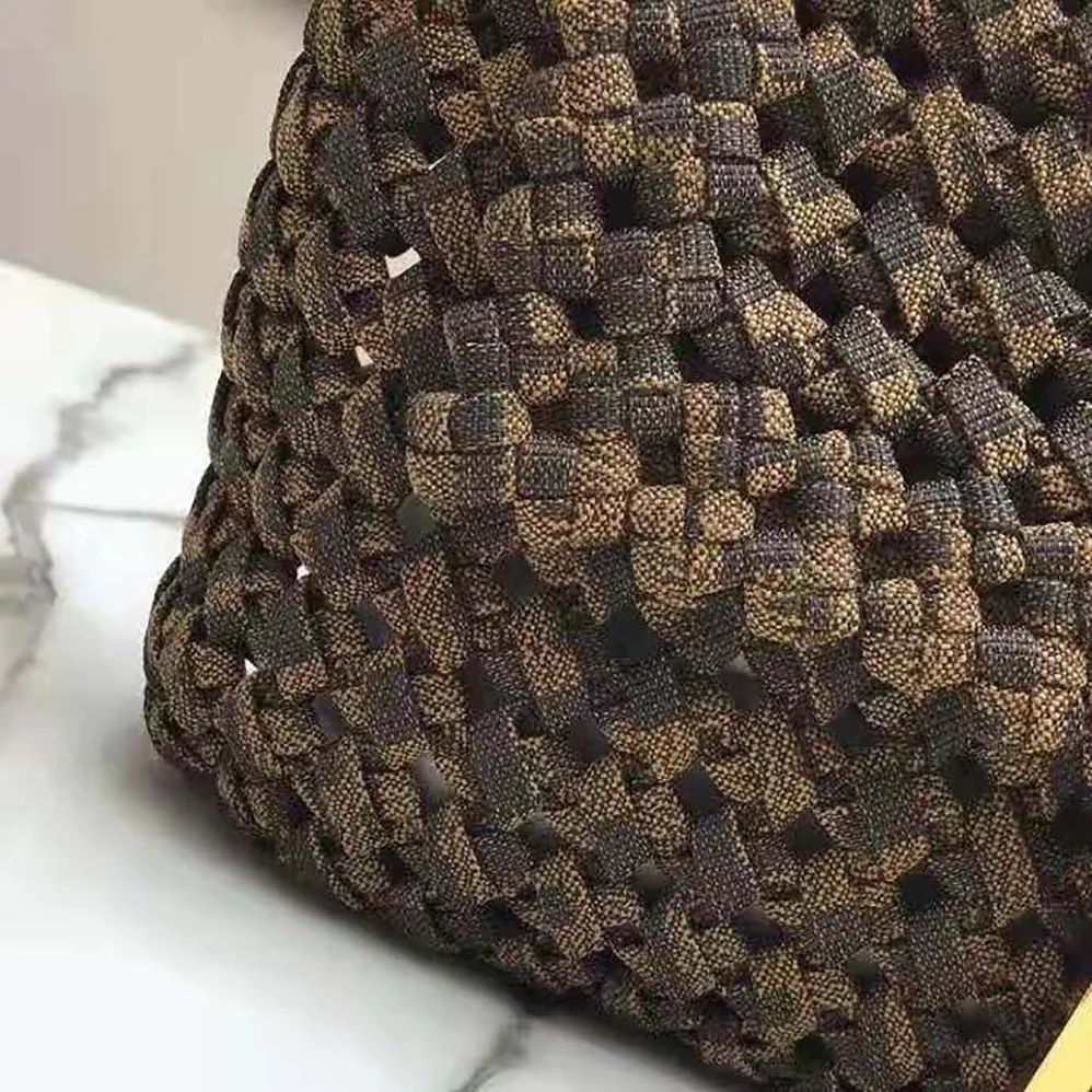 Fendi Baguette Jacquard Fabric Interlace Bag for Women Fendi Baguette Jacquard Fabric Interlace Bag for Women