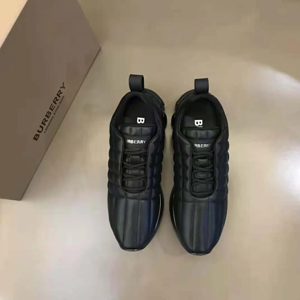 Burberry Quilted Leather Classic Sneakers for Unisex in Black Burberry Quilted Leather Classic Sneakers for Unisex in Black