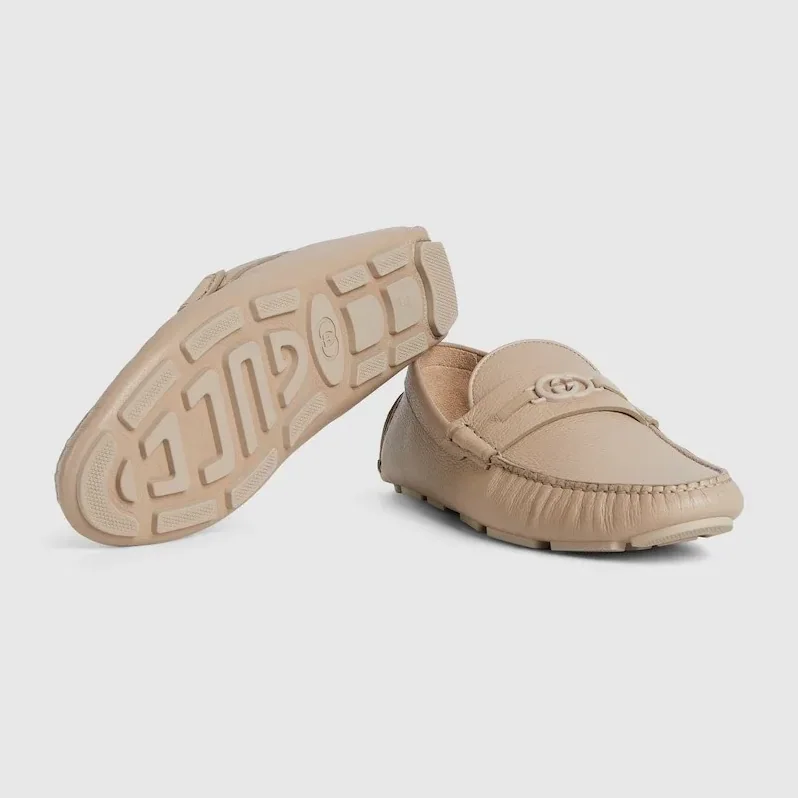 Gucci Driver Loafer Oatmeal